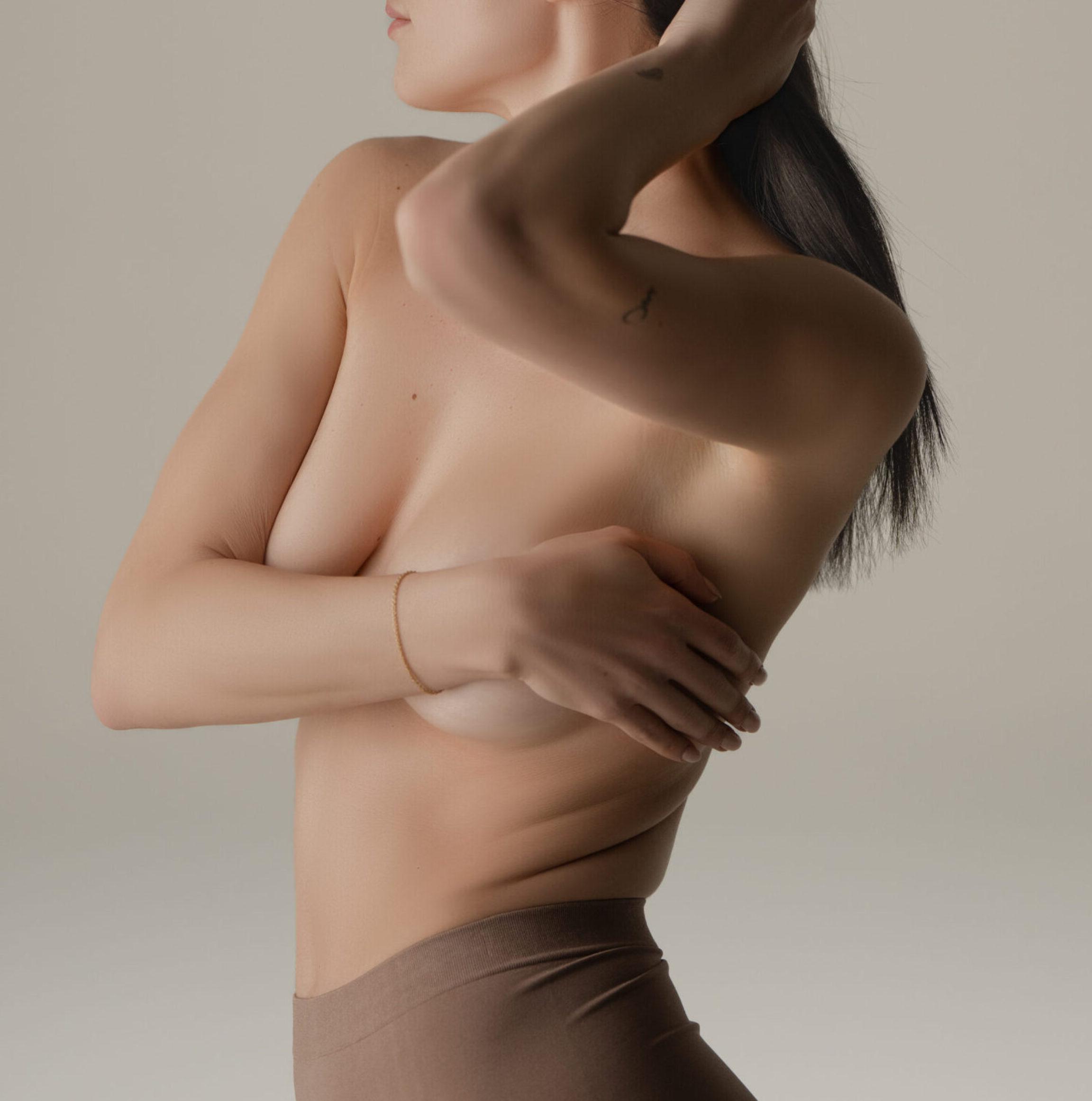 Scarless breast augmentation example